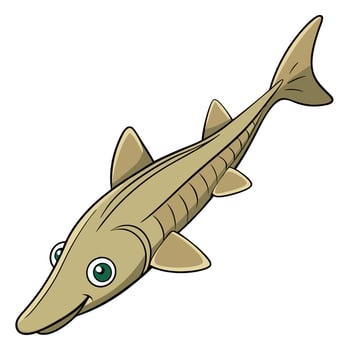 Sawfish Stylized Drawing for Oceanic Species Protection vector