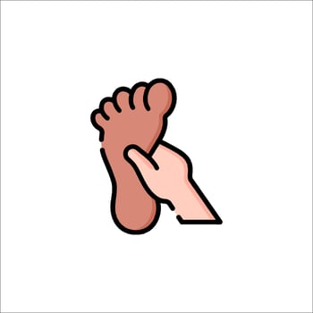 Foot massage icon illustration vector