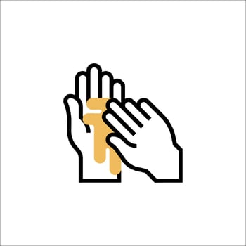 Hand washing icon vector