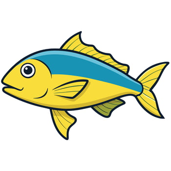 Snapper Stylized Icon for Marine Education and Awareness vector