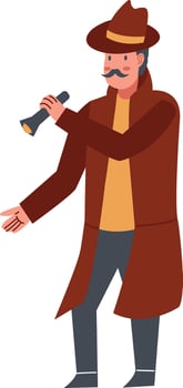 Detective Character Design vector