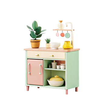 Minimalist kitchen island featuring stylish elements png