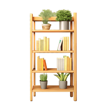 Elegant bookshelf design for home organization png