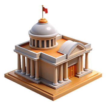 Elegant parliament building illustration png