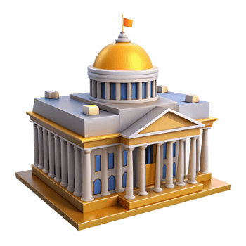Elegant Parliament Building with Dome png