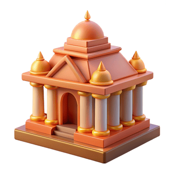 Traditional temple with intricate details png