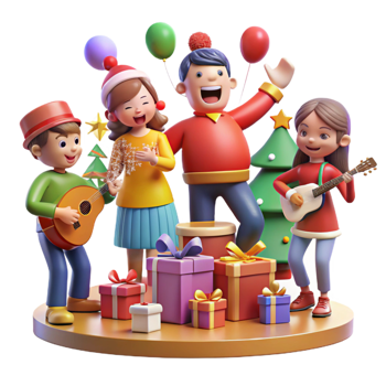 Fun-filled family holiday celebration png
