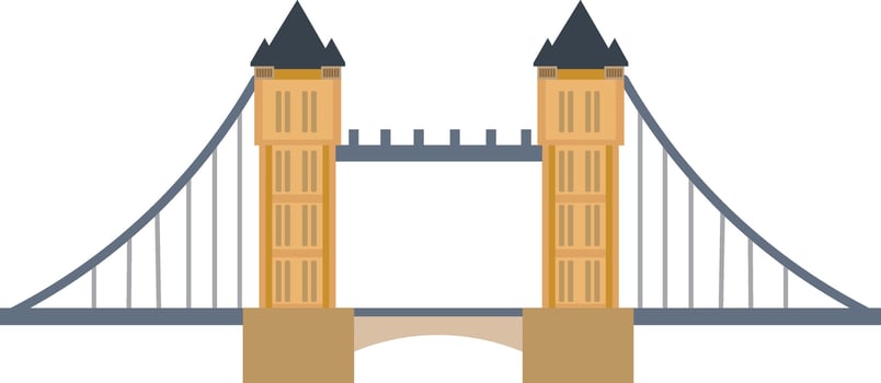 Illustration of Tower Bridge in London vector