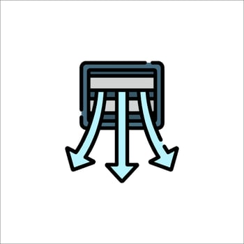 Air conditioning unit icon illustration vector