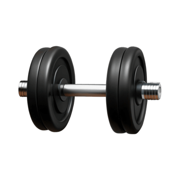 Black Dumbbell for Strength Training png