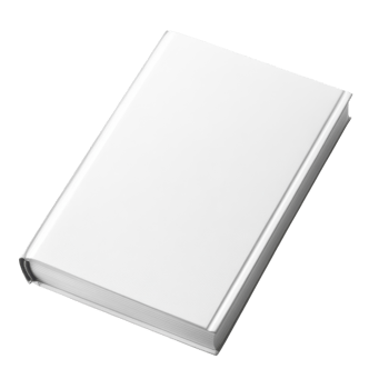 Blank Hardcover Book Mockup on transparent background. png