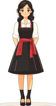 Young Woman Wearing a Traditional Dirndl Dress png