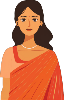 Indian woman in sari png