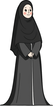 A Woman Wearing A Black Abaya And Hijab png