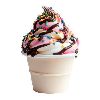 Ice Cream Cup Summer Dessert on transparent background. png
