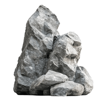 Grey Rock Formation Texture on transparent background. png