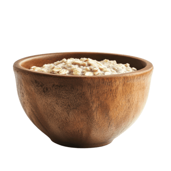 Delicious Oatmeal Breakfast Bowl on transparent background. png