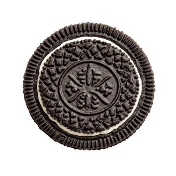 Delicious Oreo Cookie Close Up on transparent background. png
