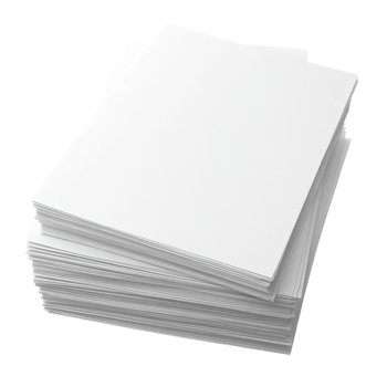 Blank Paper Sheets White Background on transparent background. png
