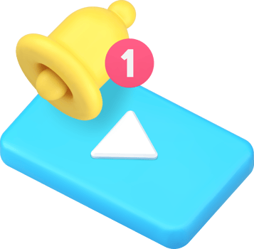 New multimedia content notification announcement 3d icon illustration png