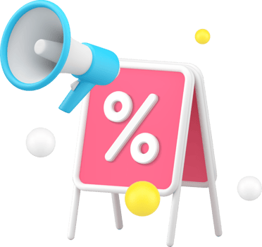 Sale discount shopping clearance announcement street board 3d icon png