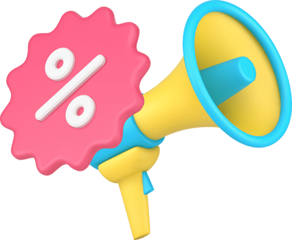 Shopping sale discount marketing advertising announcement 3d icon illustration png