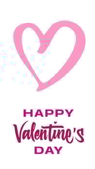 Celebrate love with this handwritten Happy Valentine's Day card template vector