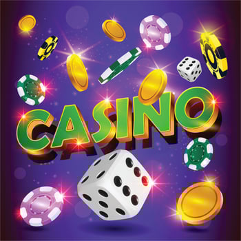 Playing Casino Game, Cards token, Background vector