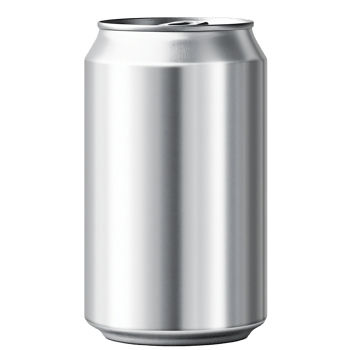 aluminum beverage drink soda can. Blank aluminum soda or beer can. isolated on transparent png
