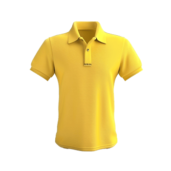 HighQuality Plain Yellow Polo Shirt Mockup for Apparel Design png