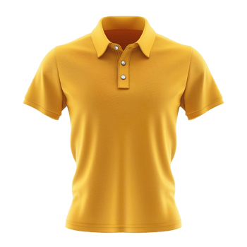 Mustard Yellow ShortSleeve Polo Shirt Mockup png