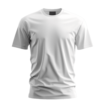 HighQuality Blank White ShortSleeve Crew Neck TShirt Mockup for Design Presentations png