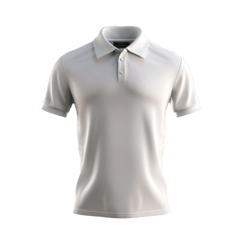 Classic White Short Sleeve Polo Shirt Mockup for Apparel Design png