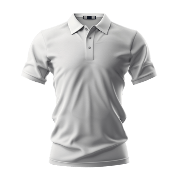 Blank White Men's Polo Shirt Mockup for Clothing Design and Branding png