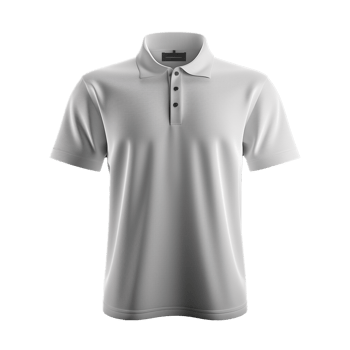Classic Men's Short Sleeve White Polo Shirt Mockup Design Template png