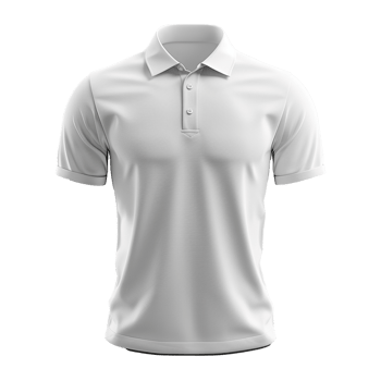 Highquality Plain White ShortSleeve Polo Shirt Mockup for Apparel Design png