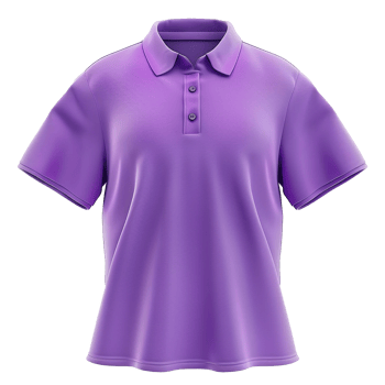A Classic Purple Short Sleeve Polo Shirt Mockup for Fashion Design png