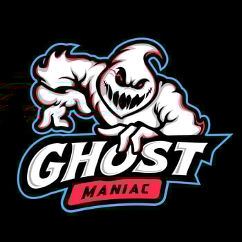 ghost mascot logo, Malignant Force of Fright and Fury vector
