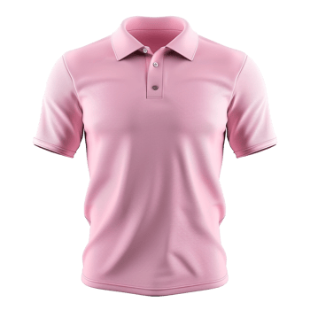 Pink Short Sleeve Polo Shirt Mockup Design Template png