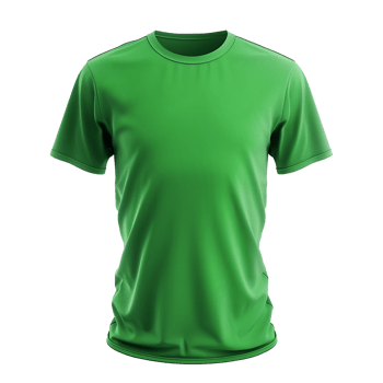 Bright Green Short Sleeve Crew Neck TShirt Mockup for Clothing Design png