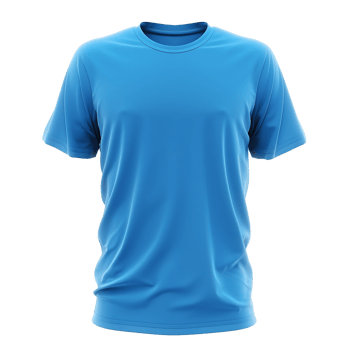 Classic Blue Short Sleeve Crew Neck TShirt Mockup for Apparel Design and Branding png
