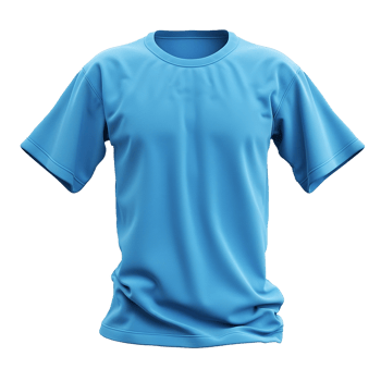 HighQuality Render of a Light Blue Plain TShirt Mockup png