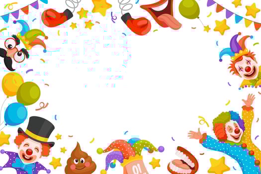 Hand drawn flat April fools day background vector