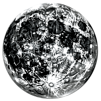 Full moon in high resolution isolated. art png