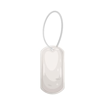 white dog tag vector