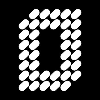 Design number 0. Made from a composition of natural stone or spots. vector
