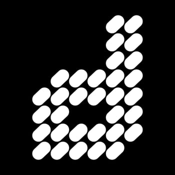 Lowercase d letter design. Made from a composition of natural stone or spots. vector
