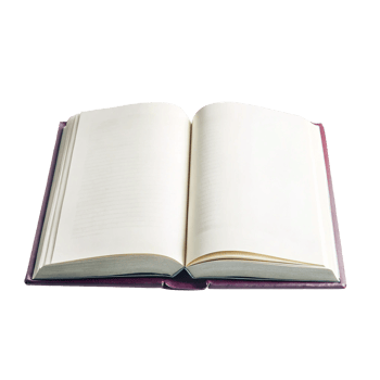 Open Book with Blank Pages Ready for Writing or Reading png