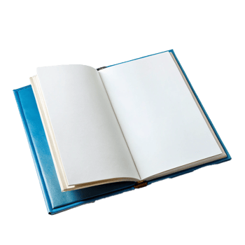 Blank Pages of a Teal Leather Bound Journal or Notebook Ready for Writing and Ideas png