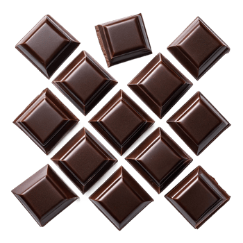 Delicious Dark Chocolate Squares Arranged in a Geometric Pattern png